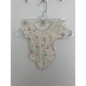 Paush Girls Toddler Party Bodysuit, White, 2T